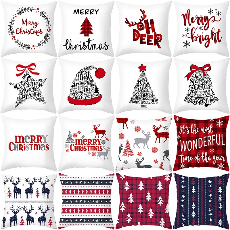 Snowflake Tree Cushion Cover Christmas Decorations For Home Merry Christmas Ornament Gift Xmas Natal 2020 Happy New Year 2021