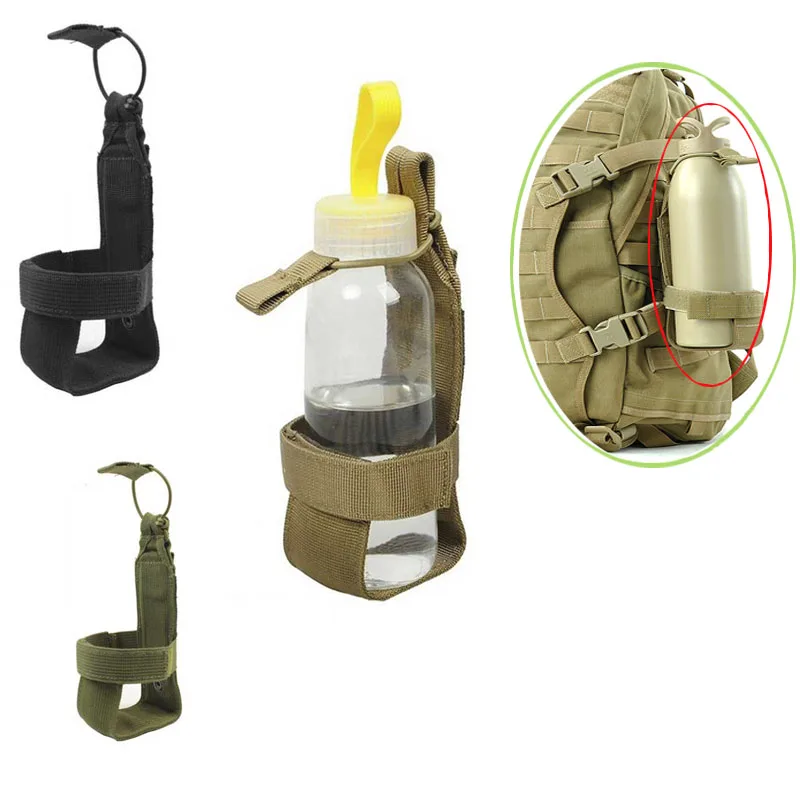 Portable Molle Water Bottle Holder Hunting Molle Backpack Hiking Camping Travel Kits Umbrell Kettle Carrier Pouch Waist Bag water bottle holder