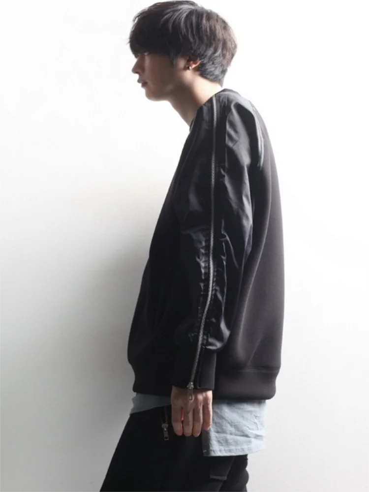 Men's Long Sleeve Hoodie Spring And Autumn New Korean Version Sleeve Zipper Design Fashion Casual Large Size Jacket