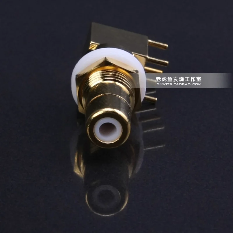 1 шт./5 шт. Fever DIY контакт покрытием золото чистая медь RCA коаксиальный сигнал сварочная плата разъем поворотный ЦАП