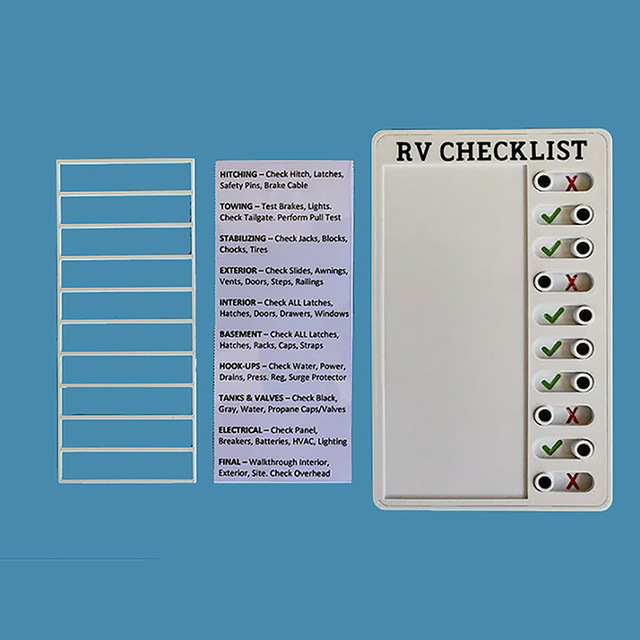 Plastic Board Chore Chart Detachable and Reusable RV Checklist for Clear Planing Message Board Organized Home Office