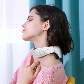 

Smart 4D Magnetic Pulse Heated Electric Shoulder Neck Massager Fatigue Pain Relief Cervical Massage With Remote Control