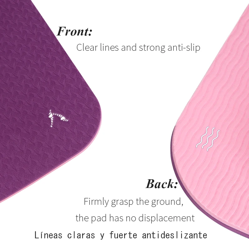 Online 6MM Yoga Mats for Fitness Non Slip Double Colors Safe to Use for Beginner Eco friendly Body Building Exercise Mat for Pilate