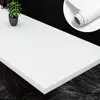 Vinilo blanco mate impermeable Auto adhesivo papel pintado de cáscara y palillo pared pegatina para habitación del Gabinete de cocina de la puerta de la Decoración de casa ► Foto 2/6