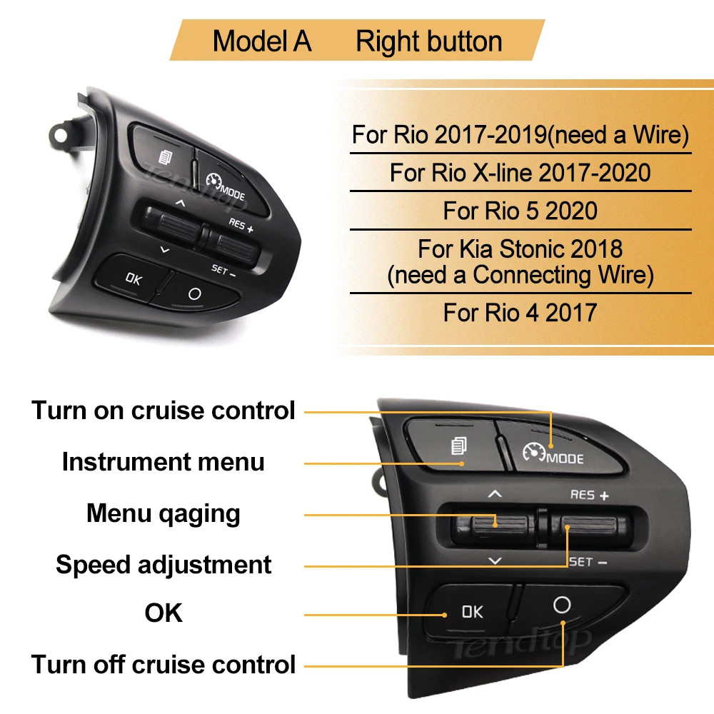 Lenkrad Audio Tempomat Fernschalter für Kia Rio Rio5 2012-2015