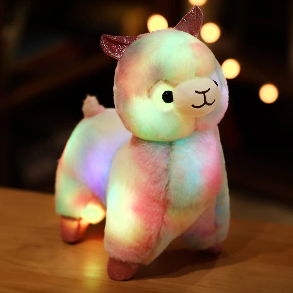 Muñecos de Peluche Kawaii luminosos Led de Alpaca Llama para niños, muñecos de de Peluche de oveja regalos de navidad|Juguetes de peluche que se iluminan| AliExpress