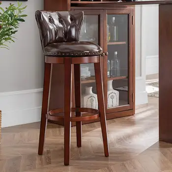 

Solid wood European bar stool American bar stool simple home bar chair bar stool high stool