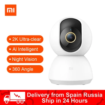 

2020 Xiaomi Mijia Smart IP Camera 2K 360 Angle Video CCTV WiFi Night Vision Wireless Webcam Security Cam View Baby Monitor
