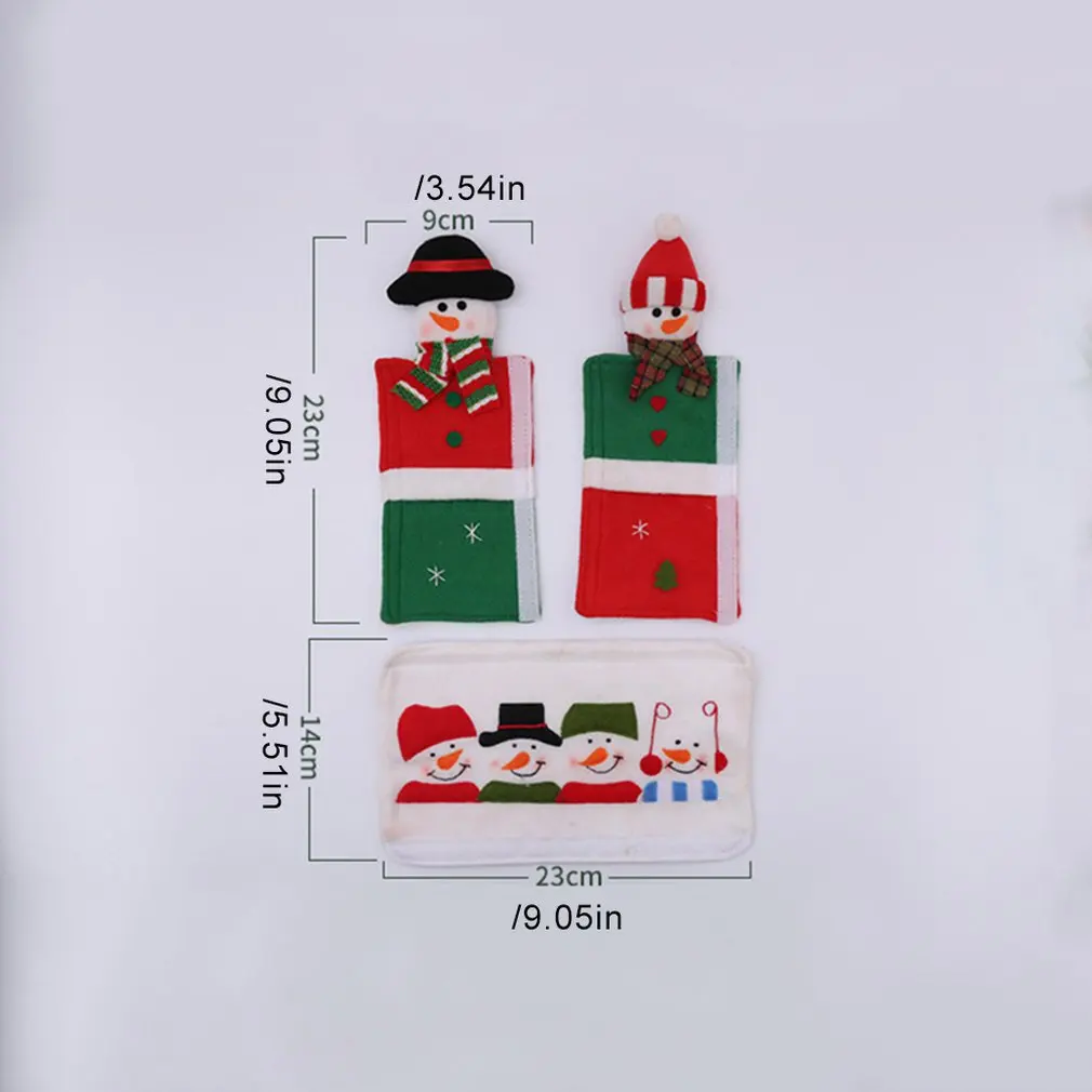 Christmas microwave oven insulated gloves refrigerator door handle handle anti-static anti-collision cloth protective cover