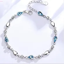 Серебряный s925 браслет для женщин, Стерлинговое Серебро, кристалл, простой стиль, новинка, модные ювелирные изделия