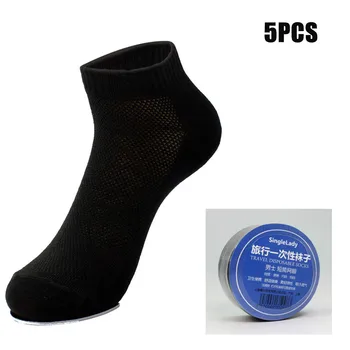

10 PCS= 5 pairs Man One Size summer men socks Solid color fashion Disposable Replacing girls female invisible slipper socks 20