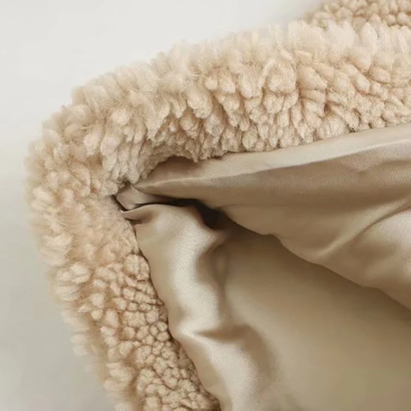 Casual Teddy Coat Women Winter Turn Down Collar Fashion Fur Jacket Solid Long Sleeve Plus Size Coats Outerwear Fourrure Femme