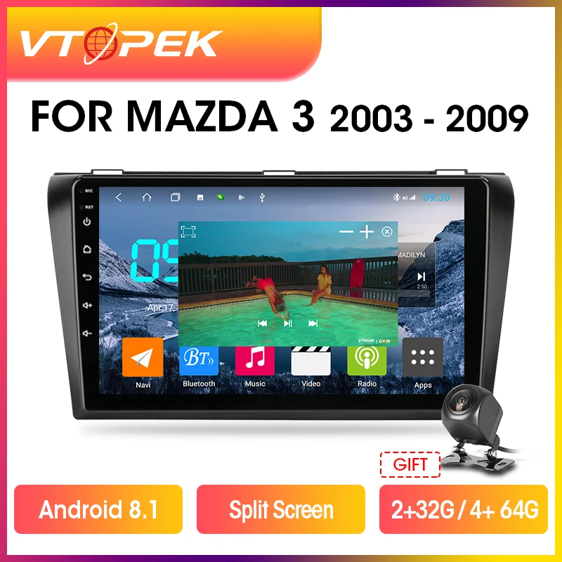 Vtopek 9 &quot2din Android автомобильный Радио мультимедийный плеер Авто Стерео навигация GPS
