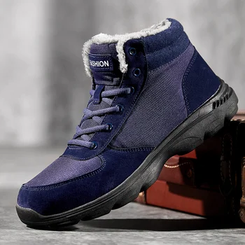 

Winter Men Shoes Outdoor Waterproof Hiking Shoes Men Suede Breathable Trekking Mountain Hunting Boots Anti-Slippery Sneakers