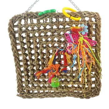 

Creative Parrot Bird Toy Hemp Rope Climbing Net Cage Toy Game Ladder Parakeet Budgie Macaw Play Training Toys