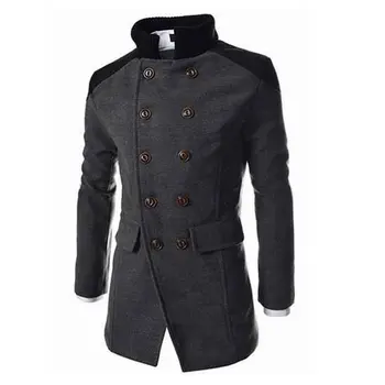 

Autumn Winter Popular Mens Slim Fit Coat Long Sleeved Jacket All-Match Style For Man Youth Comfortable Warm Windbreaker Overcoat