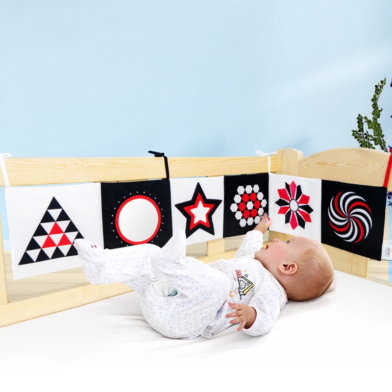 Тренировочная тканевая книга Jollybaby для новорожденных кроватка с звуковой