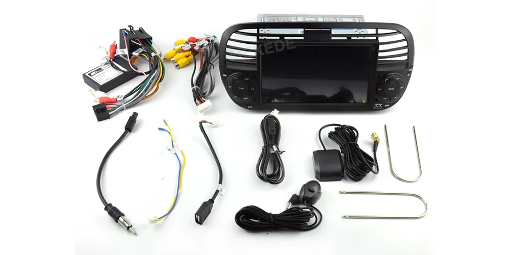 MEKEDE android 9,0 автомобильный dvd-плеер для FIAT 500 wifi стерео Мультимедиа рулевое колесо управление gps навигация 1 Din автомобильное радио