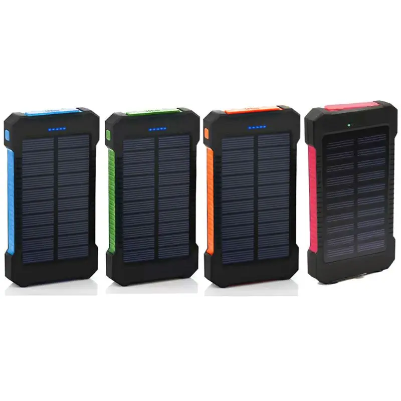 

LED Dual USB Ports Solar Panel Power Bank Case Concise and vogue style Charger DIY Kits For Samsung 18#820
