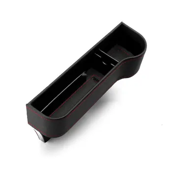 

Car Seat Crevice Box Storage Cup Drink Holder Organizer Auto Gap Pocket Stowing Leather Quilt Box Car Seat Quilting
