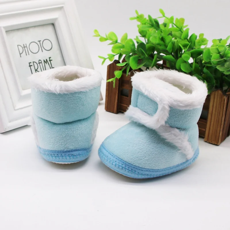 Теплая обувь для новорожденных; ботинки для малышей; зимняя обувь для маленьких мальчиков и девочек; меховые зимние ботиночки с мягкой подошвой для детей 0-18 месяцев