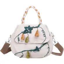 Популярные винтажные женские сумки для путешествий с аппликацией в виде шнура! маленькие женские сумки через плечо с милыми принтами, оригинальные многофункциональные сумки