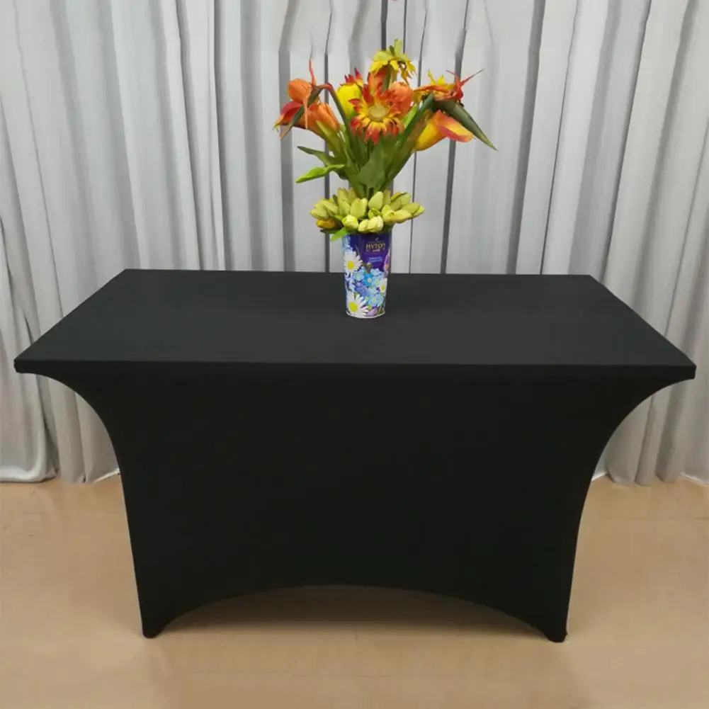  Stretch Spandex 6ft Rectangular Table Cover Hunter Green Fitted Tablecloth for Standard Folding Tab