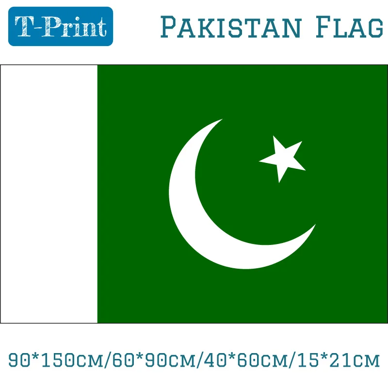 

Free shipping 90*150cm/60*90cm/40*60cm/15*21cm Pakistan National Flag For World Cup Olympic Games