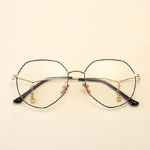 Сплав, очки с оправой Для женщин Винтаж нерегулярные оптические очки близорукость Оправы для очков прозрачные линзы в черной оправе
