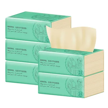 

5 Pcs 240sheets/ Pack Wood Color Towels Tissue Skin-friendly Fast-drying Absorbency Pockets 3 Layers Hand Towels Paper K2