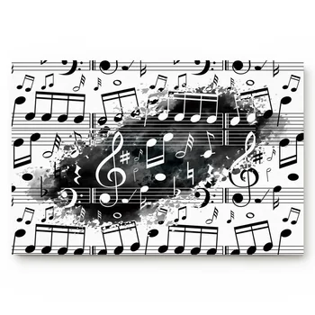 

Anti-Slip Bathroom Kitchen Mat Note Music Black White Watercolor Doormat Living Room Door Mats Outdoor/indoor Home Decoration