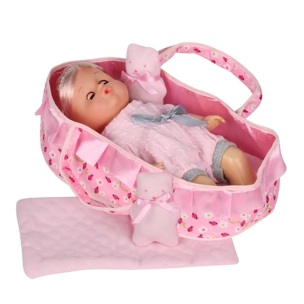 Pink Lovely Sleeping Bag 30 Cm Baby Doll Carrier Bag 10-12 Inch New Born Dolls Accessories Handbag Girl Toys Gift HC0055 haweel 15 6inch laptop handbag for macbook samsung lenovo sony dell alienware chuwi asus hp 15 6 inch and below laptops purple