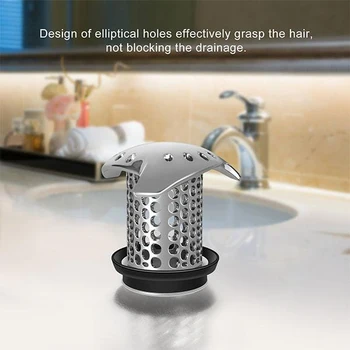 

Bath Tub Stainless Steel Drain Protector Floor Drain Plug Kitchen Laundry Water Stopper Bathroom Bathtub Drain Cover