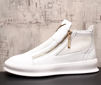 

Summer Man Sneakers Shoes Hollow Breathable High help Casual Shoes for Men Brands Lace Up Outdoor Walking Flats Male Fast send