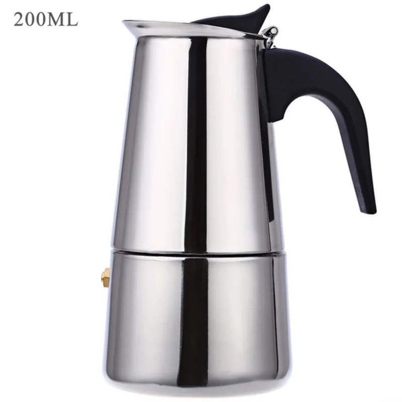 Кофе горшок Кофе разработчиков в итальянском стиле топ Moka эспрессо Cafeteira Кофеварка 100/200/200/450 мл Плита Кофе горшок