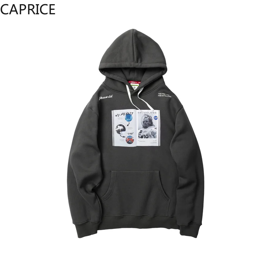 

High Street Funny Print Sweatshirt Men 2019 Fall Winter Japanese Streetwear Harajuku Oversize Sweatshirt Mens