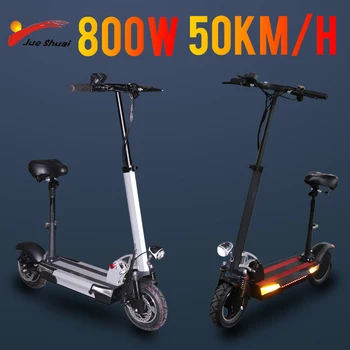 Online JS Elektrische Roller 800W Motor Elektrische Skateboard Für Erwachsene 50 KM/H 100KM 48V26A Batterie Zwei-rad Faltbare Tretroller