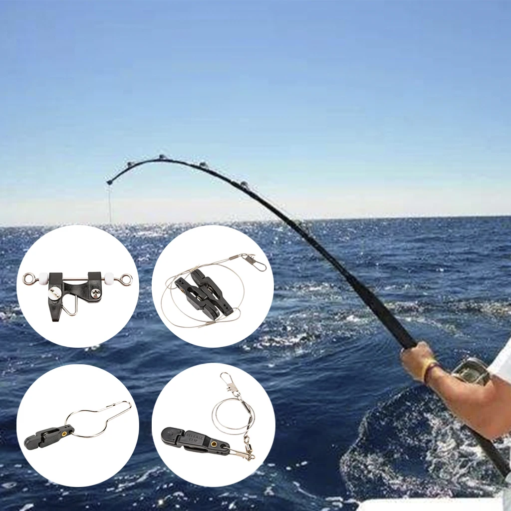 Kite Fishing Stacker Downrigger Release Leader Trolling Snap Snapper Clips Line