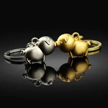 Брелок для ключей из свиной кожи, креативный поцелуй, свиная кожа, пара, подвесное украшение, зодиак, свинья, рекламный подарок настраиваемые, с логотипом