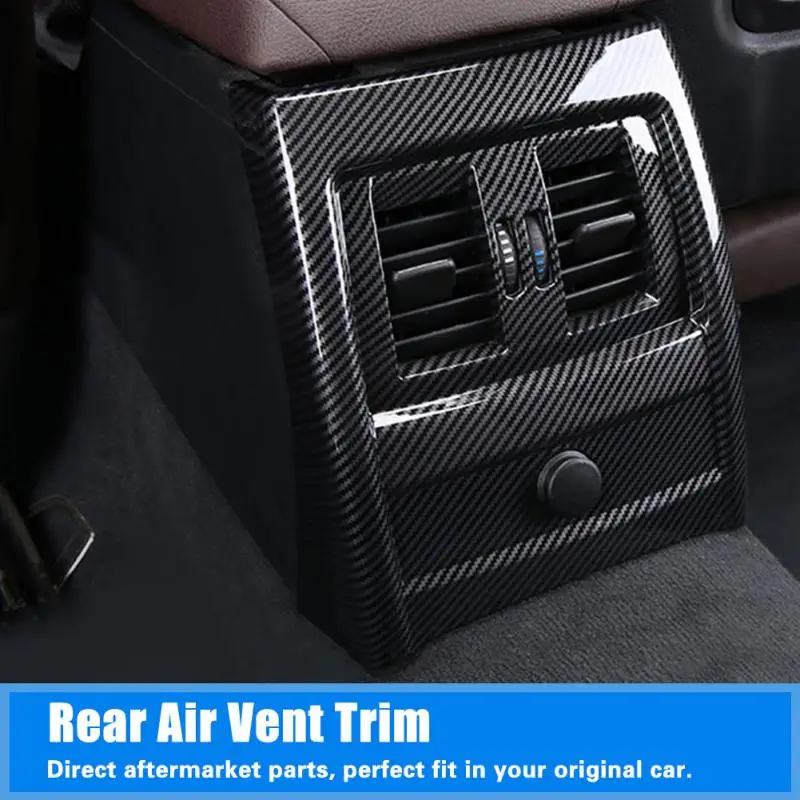 Couvercle de ventilation Garniture de climatisation Style en fibre de carbone Côté Garniture de climatisation for BMW Série 3 F30 13-18 2Pcs 