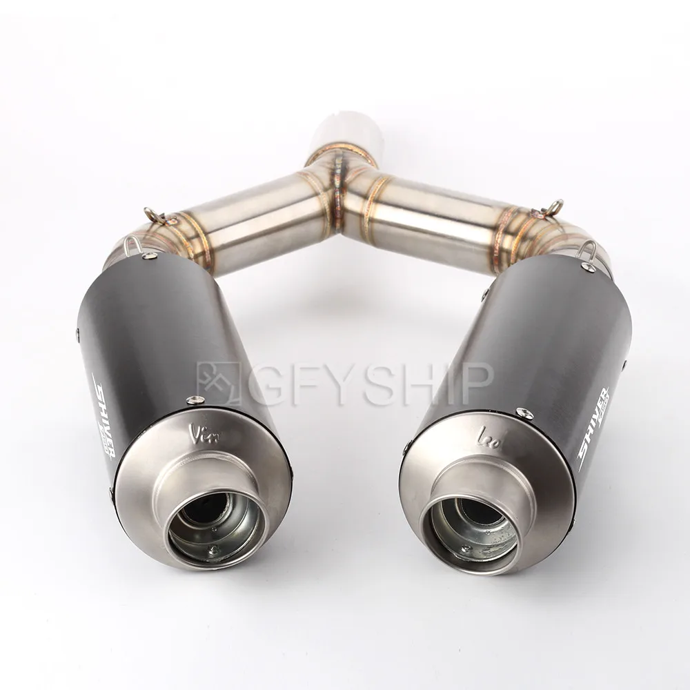 US $243.48 For Aprilia SHIVER 750 2010 to 2016 SHIVER 750 GT Escape SL750 Slipon Motorcycle Exhaust Muffler With Link Pipe Full System