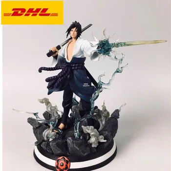 

10" Anime NARUTO Statue Uchiha Sasuke Bust Creative Full-Length Portrait Simulation Art Craft GK Action Figure Toy BOX 27CM V500