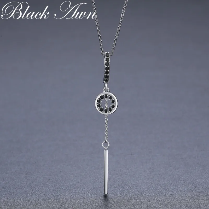 BLACK AWN 2025 New Silver Color Slide Necklace Women Jewelry Classic Round Necklaces&Pendants K073 pendant necklace,silver necklace