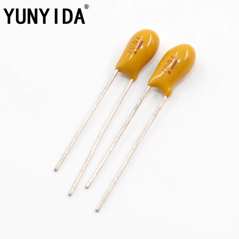 10PCS DIP Tantalum Capacitor 16V 25V 35V 50V 0.1UF 1uf 2.2UF 4.7UF 10UF 22UF 33UF 47UF 100UF 104 224 474 105 225 106 226 476 107 Tantalum Capacitor
