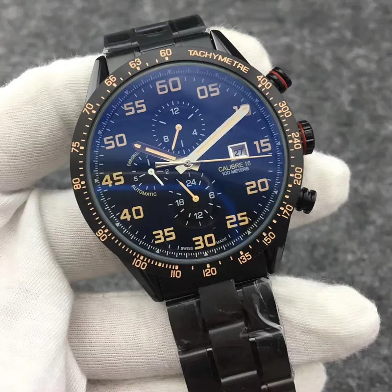 

Top Brand Chronograph Automatic Sport Men Watches Luxury Full Steel Mechanical Watch Men All Dials Work Wrist Watch montre homme
