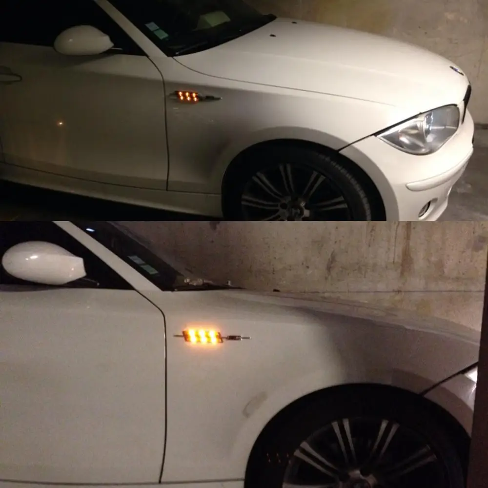 2x дым крыло Янтарный светодиодный указатель поворота светильник для BMW E81 E82 E87 E88