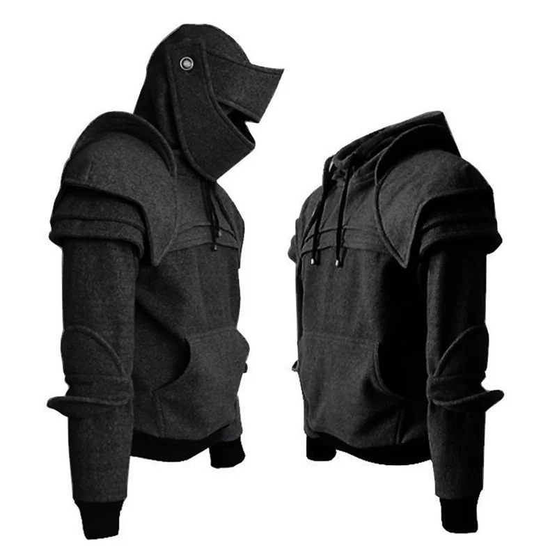 Men's sweatshirt hoodies warm Cosplay Medieval Hoodie Gothic Long Sleeve Sweatshirts Costume Men's sweatshirt hoodies warm Cosplay Medieval Hoodie Gothic Long Sleeve Sweatshirts Costume