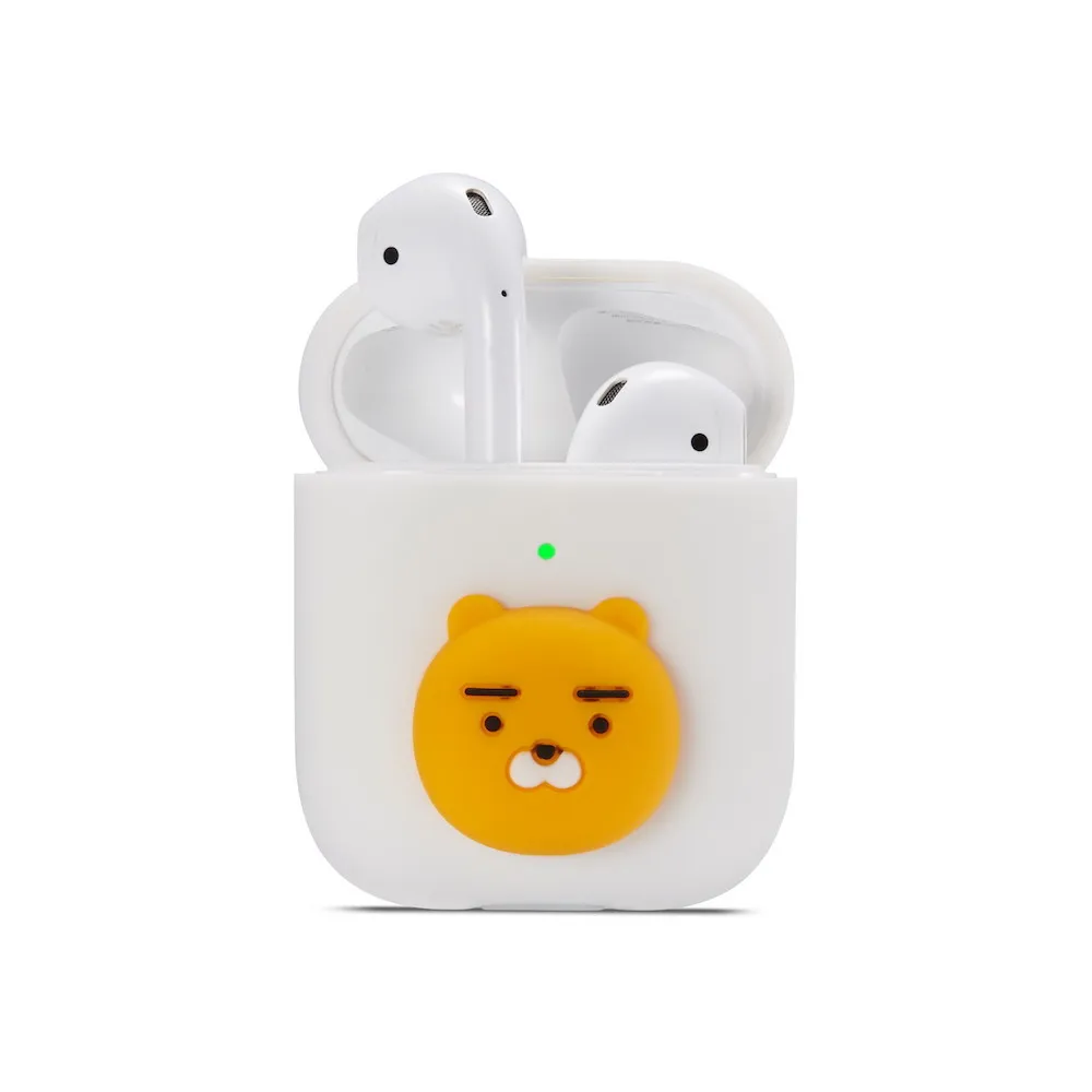 Чехол для наушников с героями мультфильмов для Airpods, чехол, милый силиконовый защитный чехол для наушников с Bluetooth-1or2 поколения - Цвет: 11