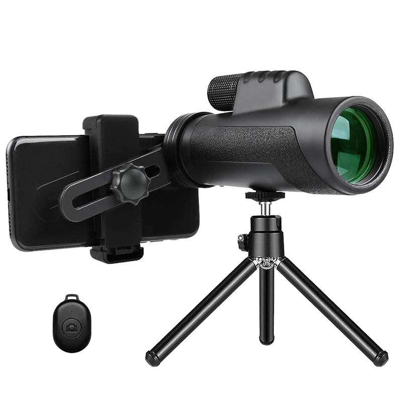 

12X50 High Power Monocular Telescope For Smartphone With Tripod & Phone Shutter Remote Control Nitrogen-Filled Waterproof Fogpro