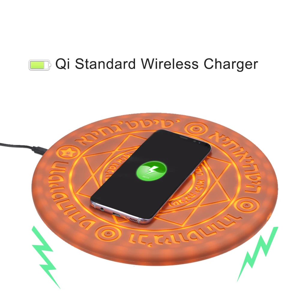 

Wireless Charging Pad 5W Qi Wireless Charger Base Station Unique Magic Array Fast Charge for for iPhone 8 plus/X Samsung Galaxy